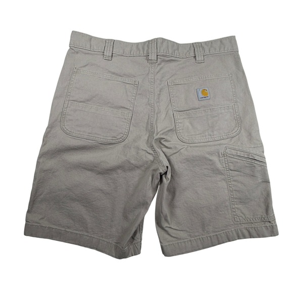 Carhartt Other - Carhartt Mens BS2514-M Rugged Flex Relaxed Fit Canvas Work Shorts Tan Khaki 36